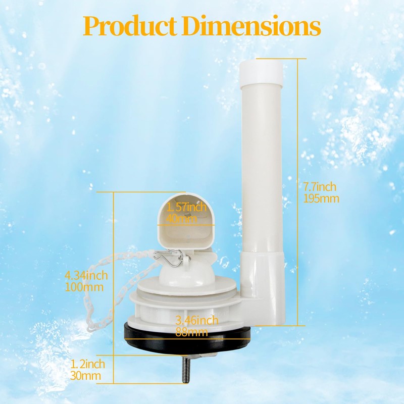 Lychee Light Flush Valve Replacement Parts for One-piece Toilets, 2