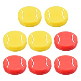 PATIKIL Tennis Racket Vibration Dampener, 8 Pack Tennis Racket Damper Silicone Racket String Shock Damping Absorber for Tennis Racket and String, Yellow/Red