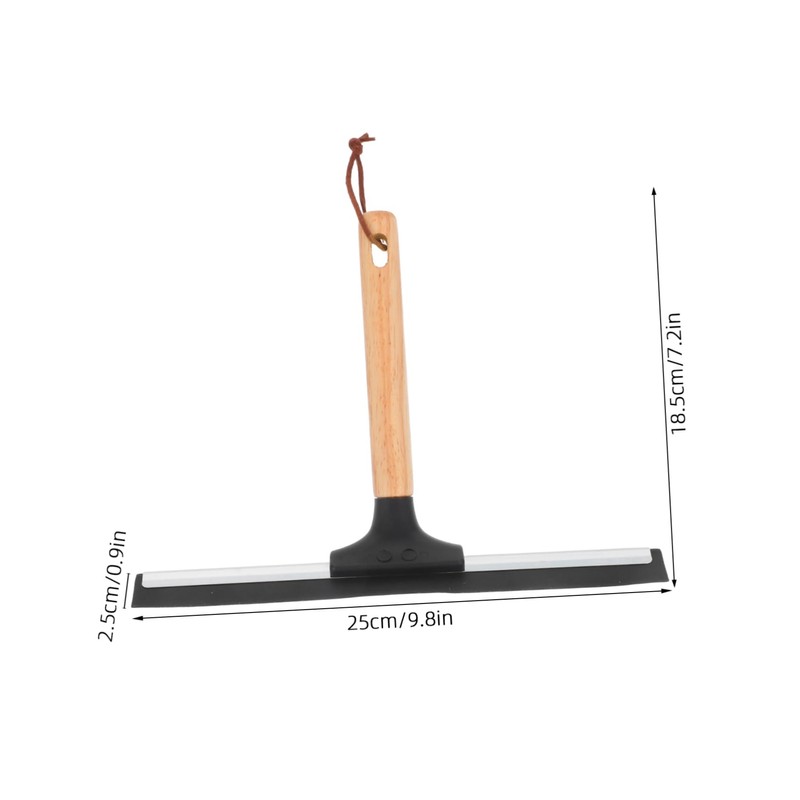 VICASKY Wooden Handle Glass Squeegee Multi Purpose Cleaning Tool for