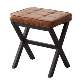 FILWH Foot Stool Small Ottoman Foot Rest Padded Foot Stool Desk Foot Stool For Under Office Desk Vanity Stool Bamboo Footstool Sofa Footrest Shoe Stool Small Foot Stools (Black Legs + Patterned Brown)