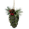 Northlight Pinecone Fabric Christmas Ornament, 6", Green