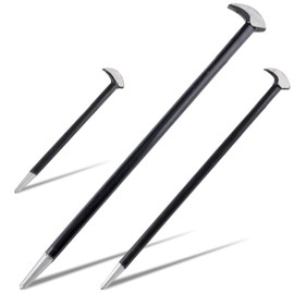 LEONTOOL 3PCS Rolling Head Pry Bar Set Heavy Duty Indexing Pry Bar Set for Automotive Machinery Aligning & Prying, 6 Inch 12 Inch 16 Inch Automotive Pry Bars Hand Tool Pry Tool, Carbon Steel