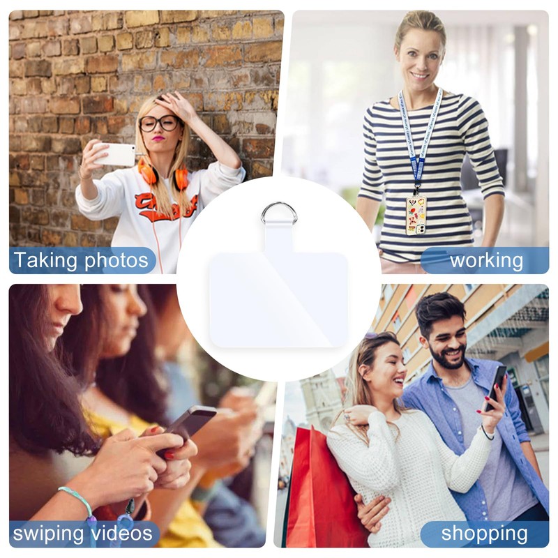 Rimoev Phone Tether Tab, 8 Pieces Universal Phone Lanyard Patch
