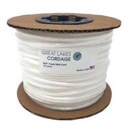 5/32" Upholstery Firm Plastic Foam Welt Cord Piping (60 yds)
