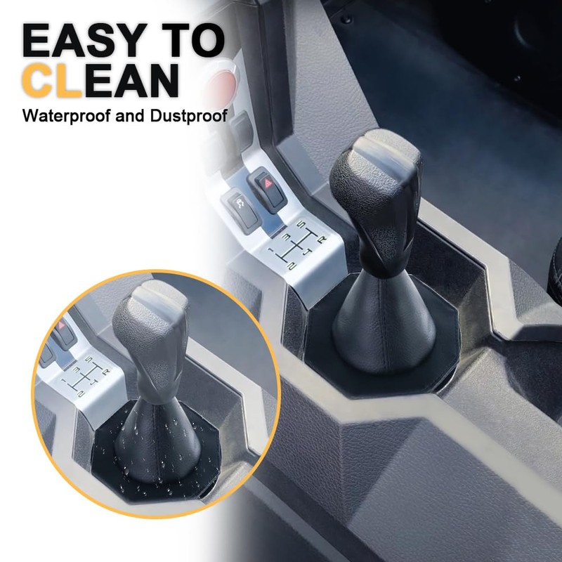 REARACE PVC Shift Boot Cover, Waterproof Shift Knob Cover Compatible