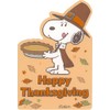 American Greetings Pilgrim Snoopy Holding Pumpkin Pie Die Cut Thanksgiving