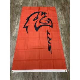 SRT Hellcat Flag Banner 3x5 ft Street & Racing Technology Car Garage Red Charger