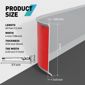 FCSOTSPS Baseboard Trim,4 Inch(W) x 40 Feet(L) Peel and Stick Flexible Baseboard Molding Trim, Self Adhesive Vinyl Baseboard Cove Base, Base Boards for Walls with 1 PCS Utility Knife,Gray