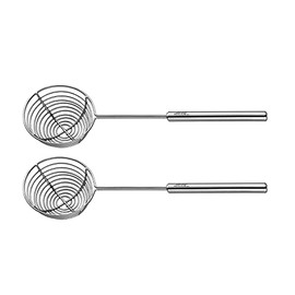 Spring Fondue Siebchen | 2er Set | 24 cm | rostfreier Edelstahl | Fischfondue Körbchen | Fonduesieb Gemüse | Fondue Zubehör | spülmaschinenfest