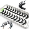 3d Plant Fibre Russian Strip Lashes, D Curl Lash Strips,