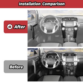 JeCar 8pcs Carbon Fiber Interior Trim Kit Fit for 2010-2019 Toyota 4Runner Interior Accessories