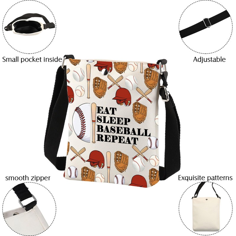 BNQL Baseball Crossbody Bag Baseball Gifts for Baseball Lovers Women
