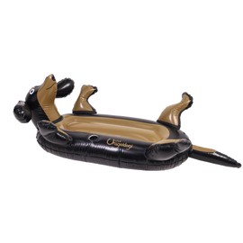 Funny Inflatable Black Dog Pool Float with Cup Holder for Adults, Teens, Pets, Dogs, Dachshund Dog Shape Swimming Floaties, Animal Floats for Pool, Ride on Pool Float