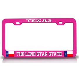 Custom Brother - Texas The Lone Star State Texas Metal Car SUV Truck License Plate Frame Pn m72