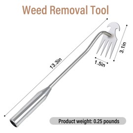 SIXCAR Weeding Tools,Portable Garden Weeder Tool,2024 New Manganese Steel Weed Puller,for Hand Weeder for Vegetable Gardening Backyard Farm Planting & Uprooting Weeding Tool (Galvanized Handle)