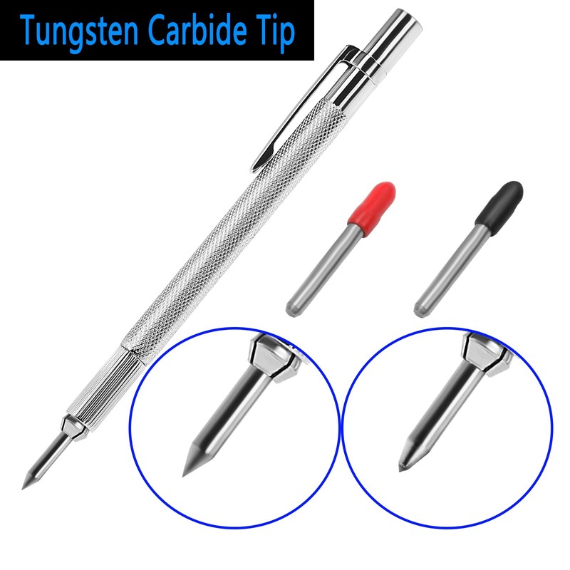 guti-more 2 Pack Tungsten Carbide Scriber with Magnet, with Extra
