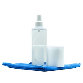 Chalkboard Cleaner Spray & Eraser Kit (8.5 fl. oz) - for Liquid Chalk Markers - Works with Blackboard Dry Erase Boards - Easily Removes Ink and Stains