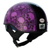 Milwaukee Leather Hot Leathers HLD1039 Gloss Black Purple Skull Bouquet
