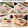 Small Snackle Box Container with Lid, 4 Compartment Travel Snack