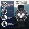 Ravel Plus - Men's 42mm Silver Tone Chronograph Sports Watch