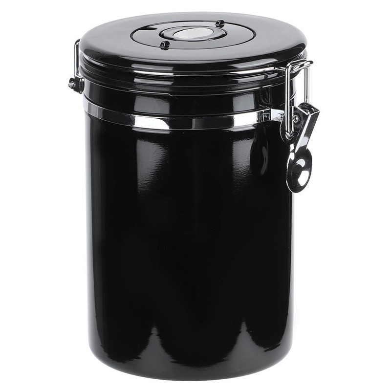 Stainless Steel Sealed Canister Coffee Bean Flour Sugar Container Holder