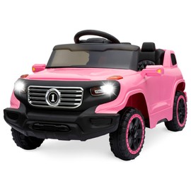 Best Choice Products Kids 6V Ride On Truck w/Parent Remote Control, 3 Speeds, LED Lights, Pink