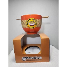 Mad Engine Maruchan Ramen Noodle Bowl W Chopsticks Chicken "Ramen Lovers Club" New