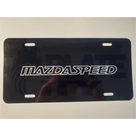 Mazdaspeed Metal Plate novelty vanity logo black plate