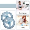 2 Pcs Circle Protractor Rulers Plastic Protractors Swing Arm Angle