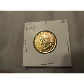 STATE QUARTER ALASKA P--GOLD PLATED--FREE SHIP 2008 BU