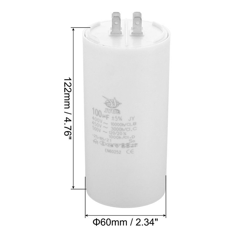 PATIKIL CBB60 100uf Running Capacitor,AC 450V 4 Pins 50/60Hz Double