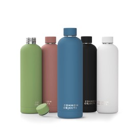 Common Objects Trinkflasche Edelstahl 500 ml | auslaufsichere, isolierte Thermosflasche | Wasserflasche Kohlensäure geeignet | Sportflasche, water bottle, thermos | Büro, Gym, Outdoor | DAS ORIGINAL