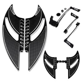CARGLETRUE Front Rear Blade Floorboards Brake Arm Lever Kit Shift Levers Kit Fit for Harley Touring Electra Glide Road Glide Road King Street Glide 2008-2013