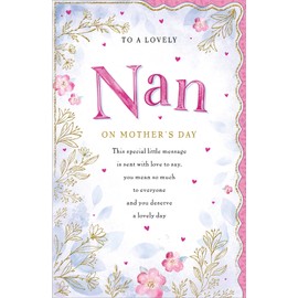 Regal Publishing Mother's Day Card, To a Lovely Nan - 12 x 8 inches