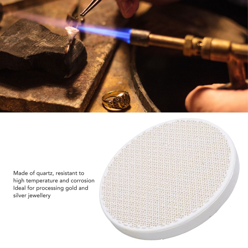 2PCS Round Welding Plate with Multiple Holes Quartz Welding Tile