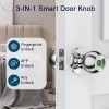 Smart Fingerprint Door Lock, Bluetooth and Tuya App Integration Keyless,