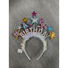 JAKAWIN Light Up Happy Birthday Headband Glowing Headpiece Led Costume