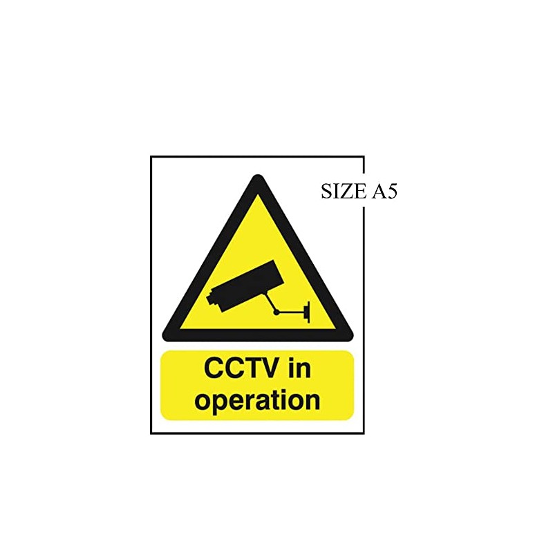 SIGNSLAB SR11221 GN00751R Warning Sign "CCTV In Operation", A5, PVC