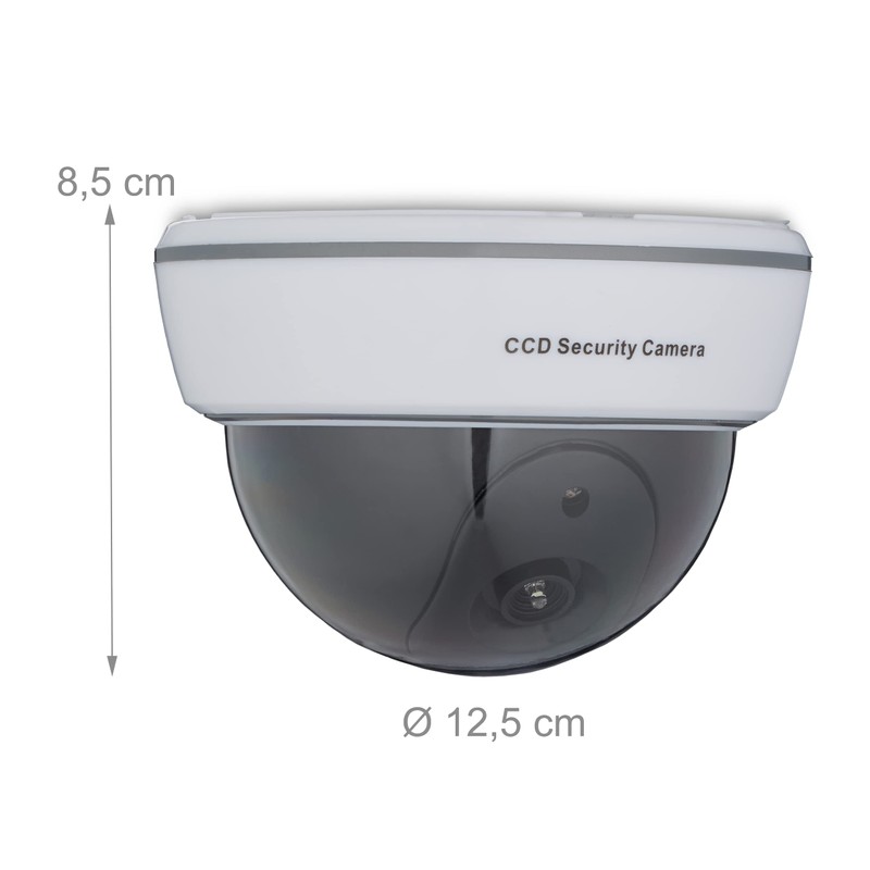 Relaxdays 4 x Camera Dummy Flashing LED Light Indoor &