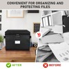 File Box Fireproof Document Box with Lock, Document Safe File