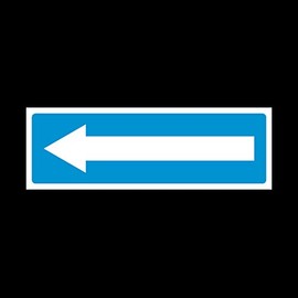 Blue Arrow Plastic Sign - Directional Arrow
