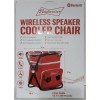 Anheuser-Busch BUDWEISER Red Chair Cooler With Built in Bluetooth Speaker
