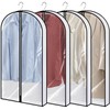Preocea 4 Pack Garment Bags Suit Covers, Clear, 127 cm,