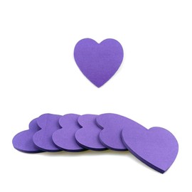Saktopdeco 6 Pads Purple Heart Sticky Notes Fun Pastel Sticky Notes Pastel Sticky Notes Self-Stick Memo Pads for Office School Home