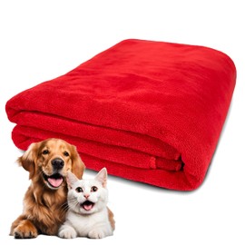 Extra Large Dog Towel Soft Absorbent Bath Pet Towels for Drying Dogs, Elastic Terry Microfiber Soft Towel, Machine Washable, Quick Dry, Multipurpose (L, XL, 2XL) (Red, 2XL)