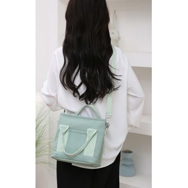 Tuobo Small Tote Bag with Zipper,Canvas Multi-Pocket Crossbody Bag Shoulder Bag Satchel Hobo Bag Messenger Bag