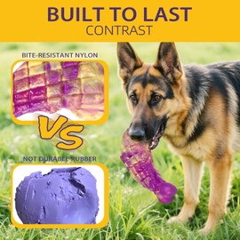 LUNA PARK 3pz Juguetes Resistentes para Perros Masticadores Agresivos, Juguete Indestructible para Perro Grandes, Sabor a Carne,No Apto para Perro Pequeños (3pz, Perros Grandes)