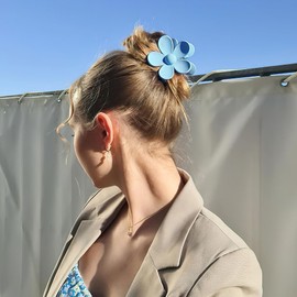 JOYOYO 4 Pcs Flower Hair Clips Hair Claw Clips for Women Girls Medium Size Claw Clips for Thick/Thin Hair, Lightweight Flower Clips 3 Inch Bright Colors