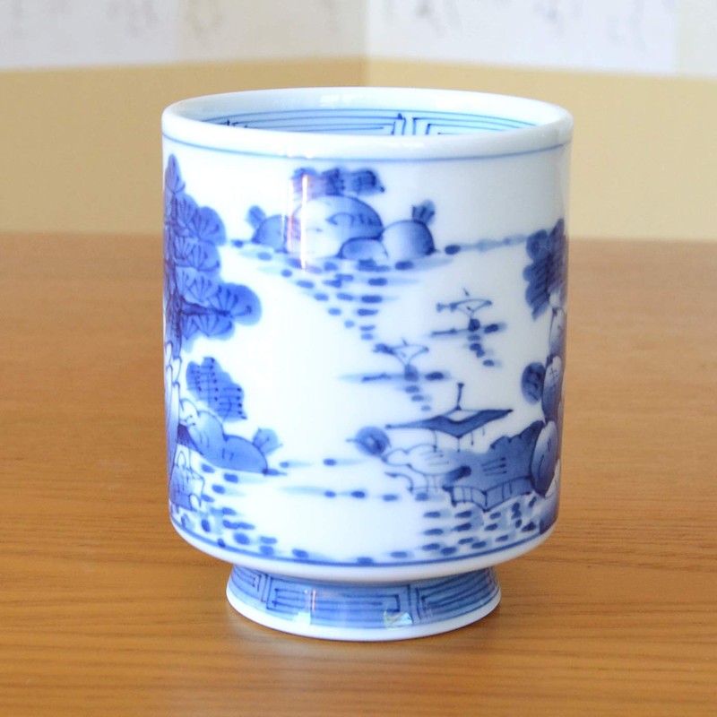 Yunomi Tea Bowl, High Quality, Arita Ware, Hasamiyaki, Handwritten, Taitan,