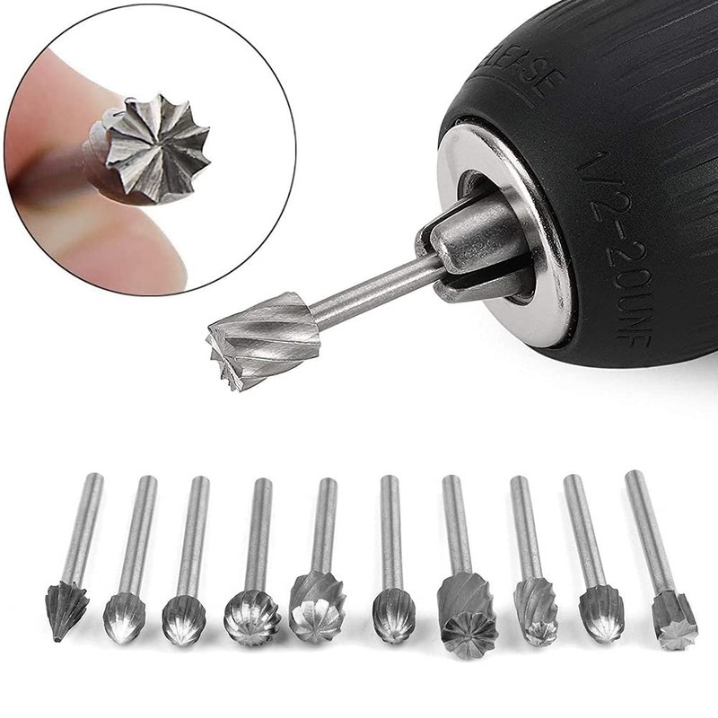 Kimlonton Rotary File 0.1 inch (3.175 mm) Shaft, 20 Piece